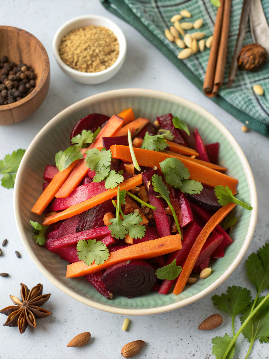 Ingredients for Beetroot Carrot Salad