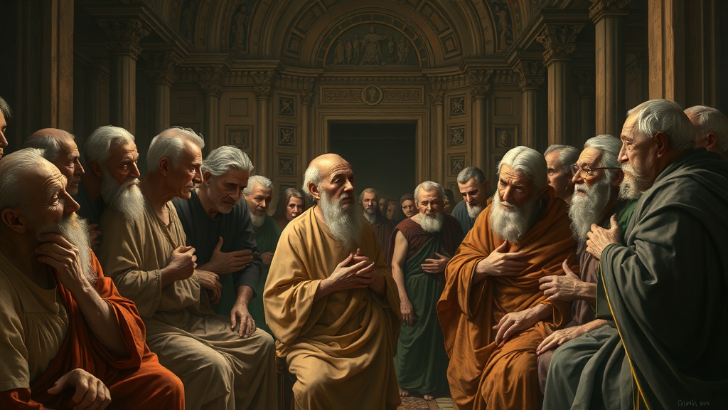 사회적 고립을 극복하기 위한 도움과 사랑을 표현한 경건한 장면