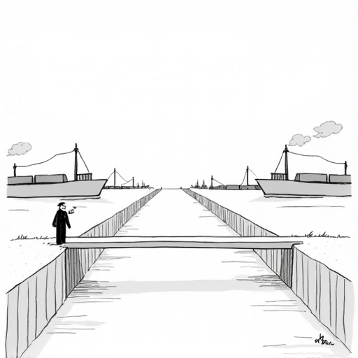Iran Threatens Closure of Key Maritime Trade Route single-panel cartoon