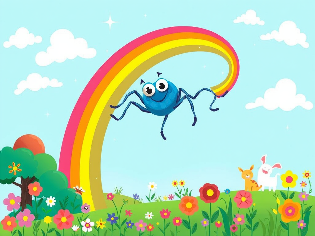 Bobby the Blue Spider's Rainbow Adventure