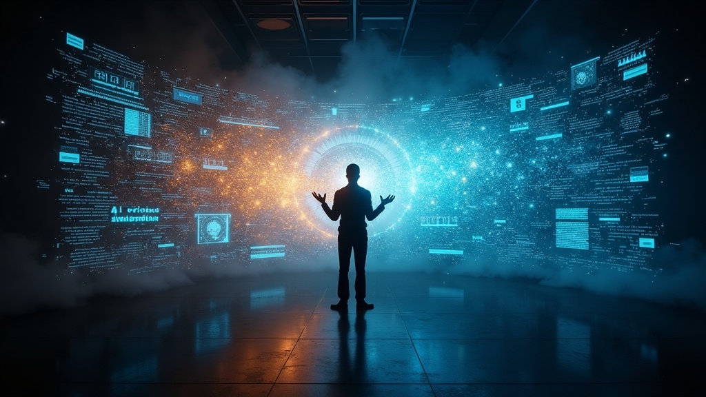 Un tigre en la penumbra, simbolizando los riesgos existenciales de la IA que Sam Altman advierte, más allá del impacto laboral.