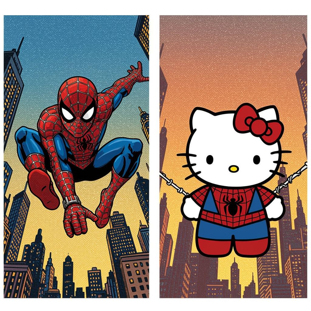 spiderman and hello kitty matching pfp
