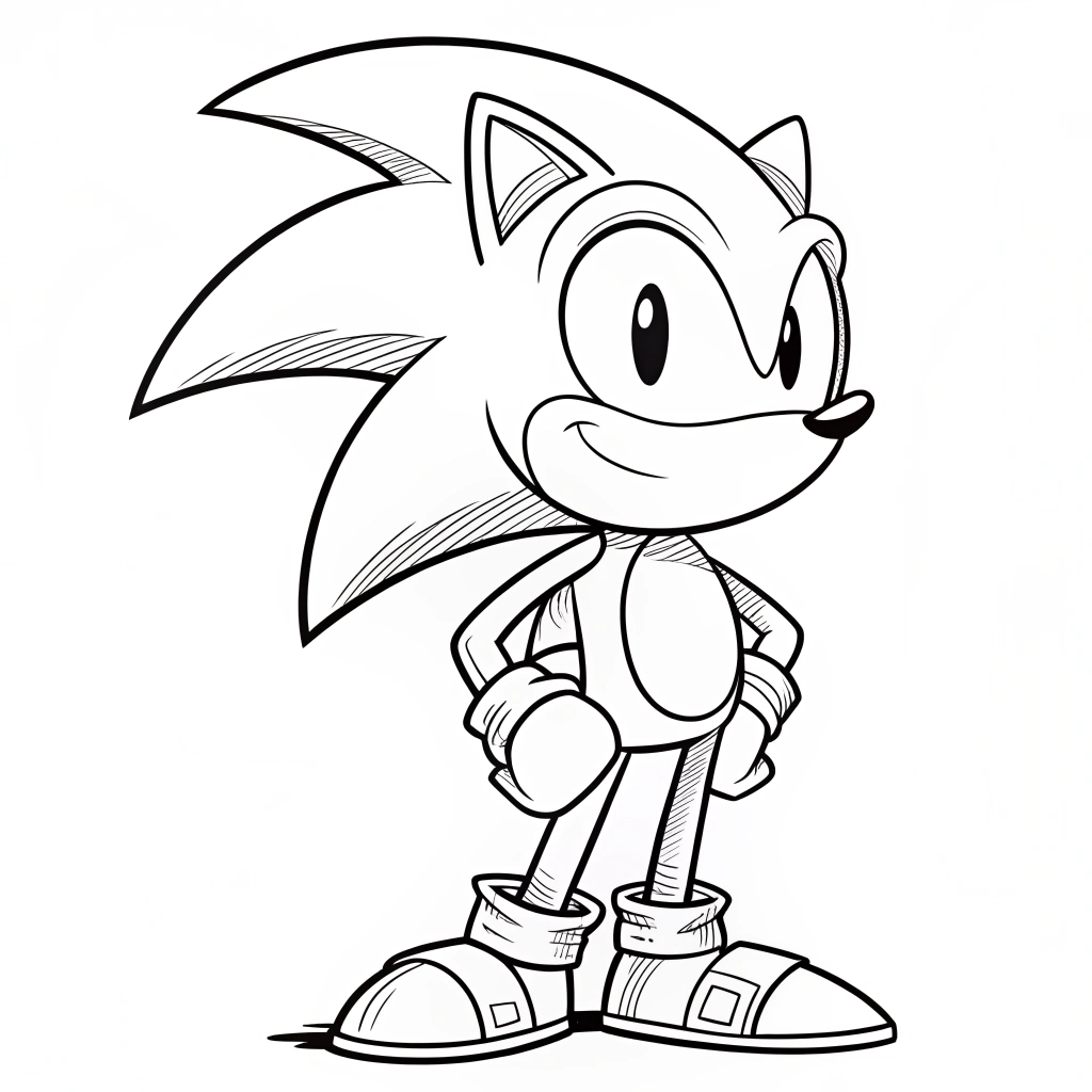 hyper sonic coloring pages