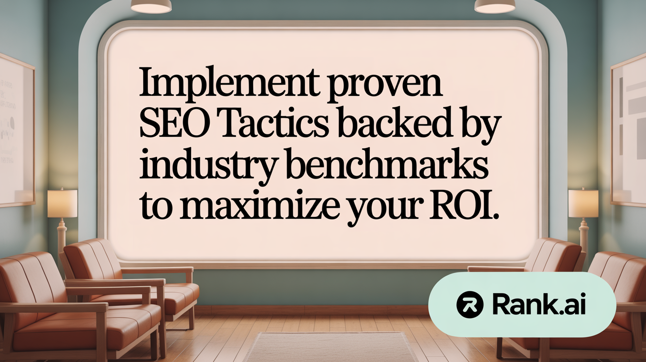 Implement proven SEO tactics backed by industry benchmarks to maximize your ROI.