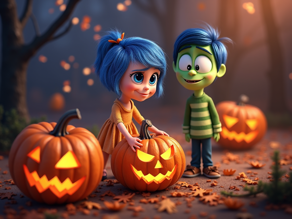 Inside Out Costumed Kids