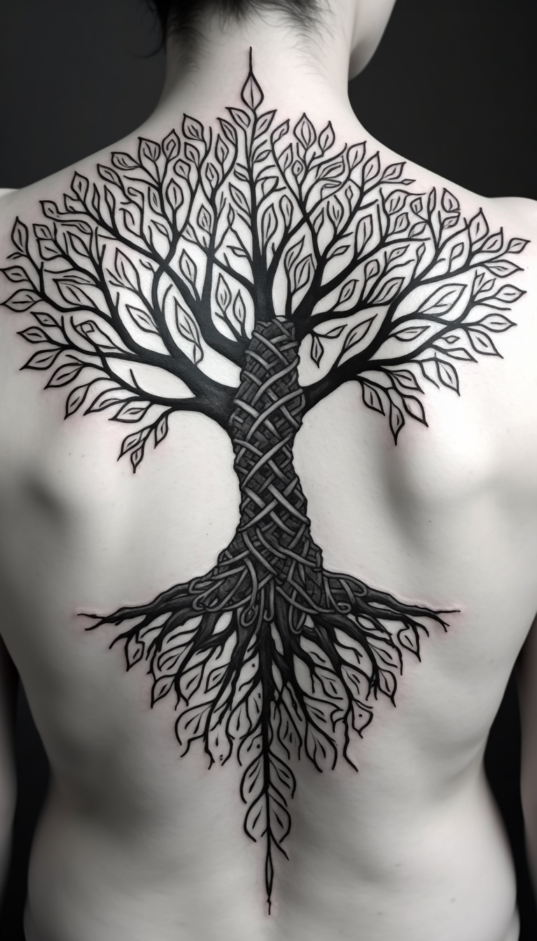 Celtic tree of life with intricate knots | Tribal Tattoo