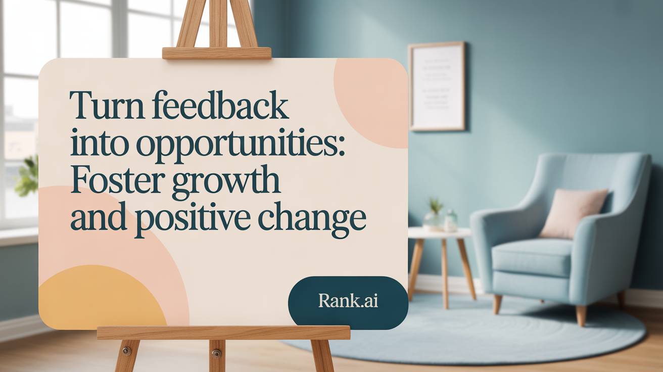 Turn Feedback into Opportunities: Promote Positivity &amp; Address Negatives