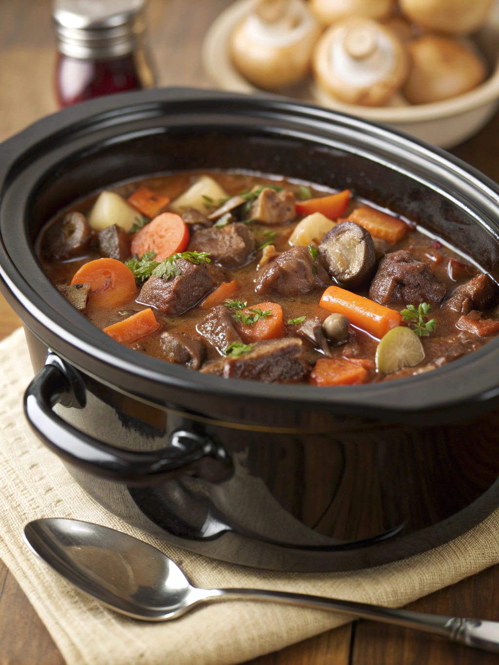 Slow Cooker Beef Bourguignon