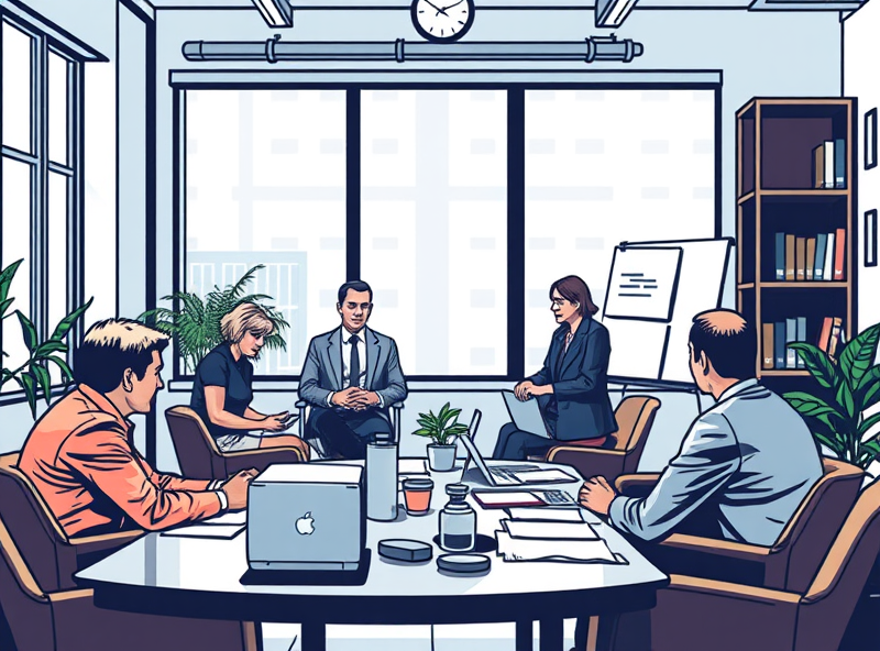 A group of professionals engaged in a detailed discussion about Section 8 landlord compliance, emphasizing the importance of regulations and cooperation in maintaining high standards.