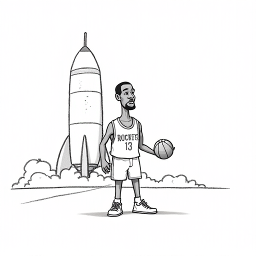 Kevin Durant's Career Takes New Turn with Houston Rockets single-panel cartoon