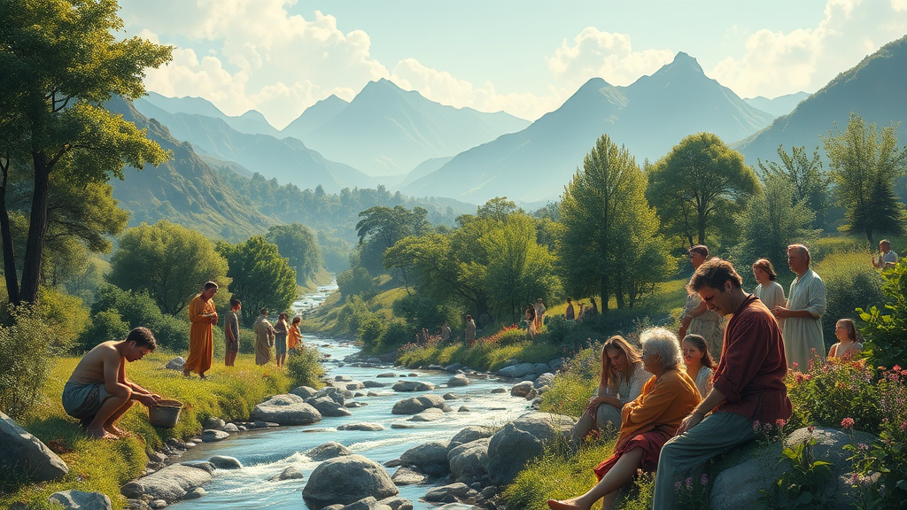 환경 보호와 사회적 책임을 표현한 예술 이미지