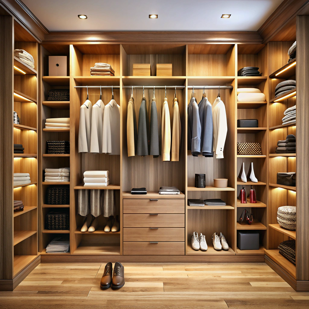 Elegant Modern Wooden Closet Design
