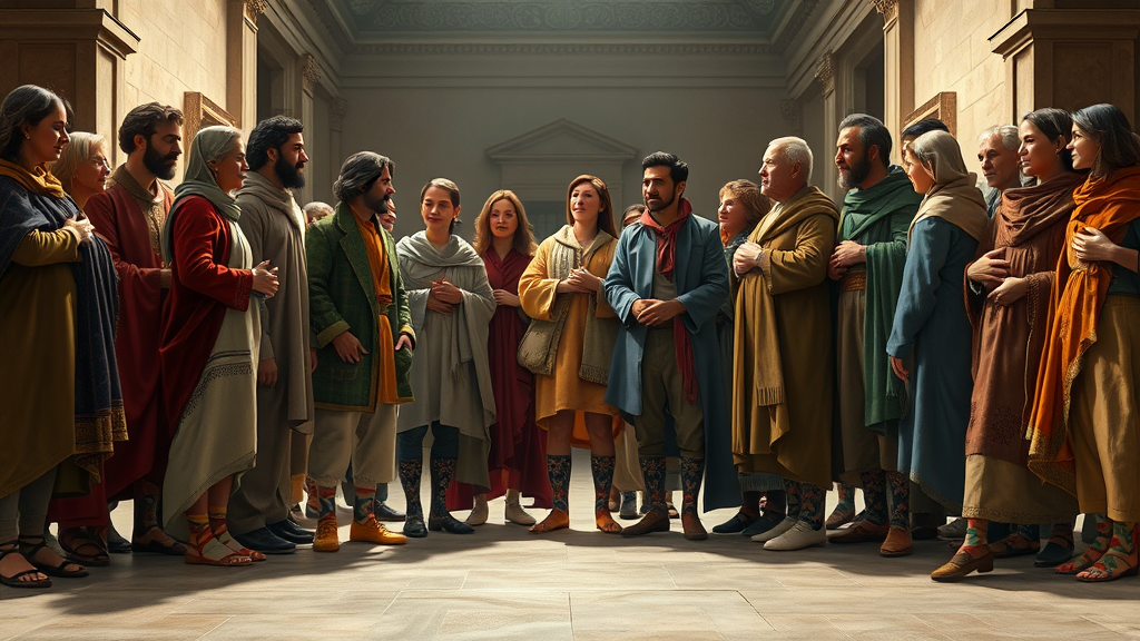 양말을 통한 상호 이해와 존중을 묘사한 그림