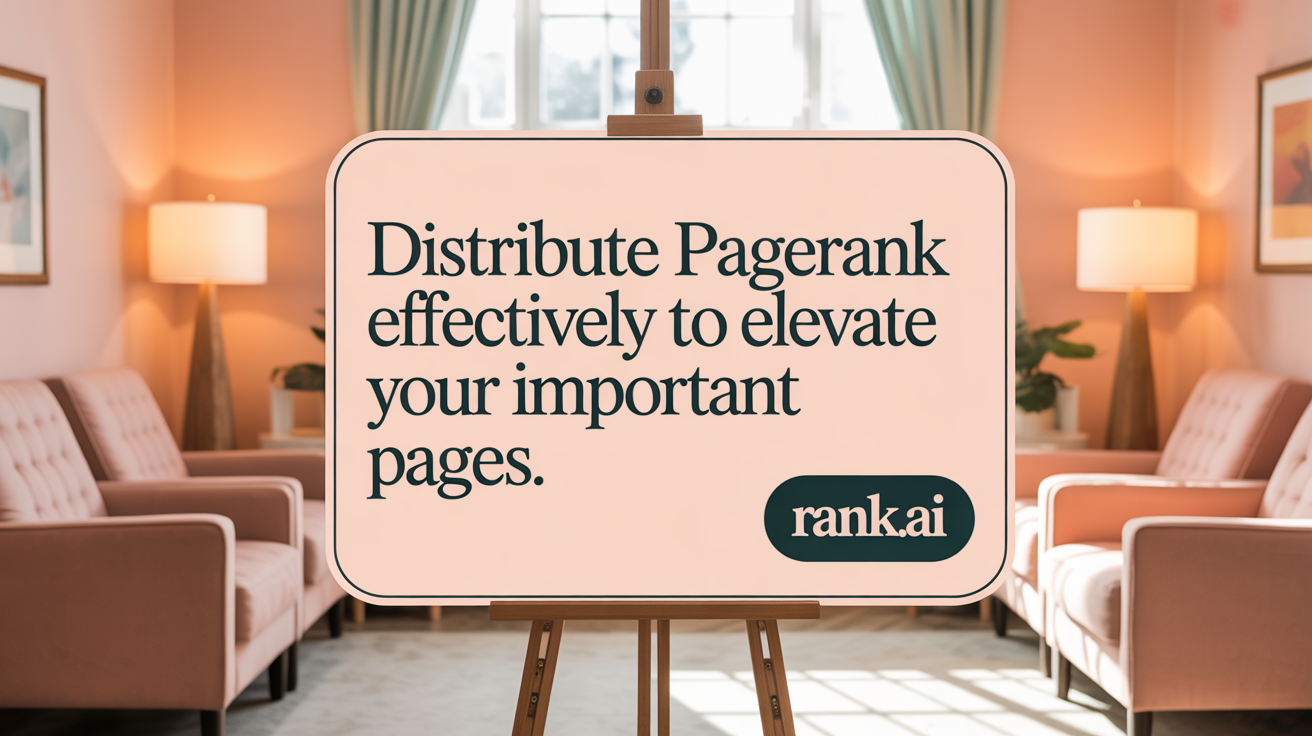 Distribute PageRank effectively to elevate your important pages.
