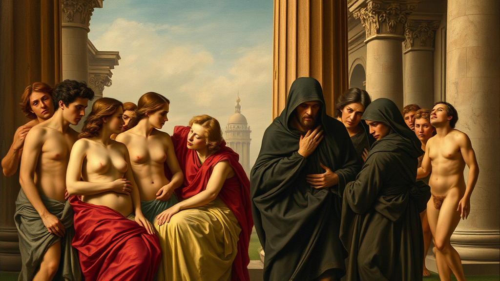 도박의 위험성을 상징하는 그림