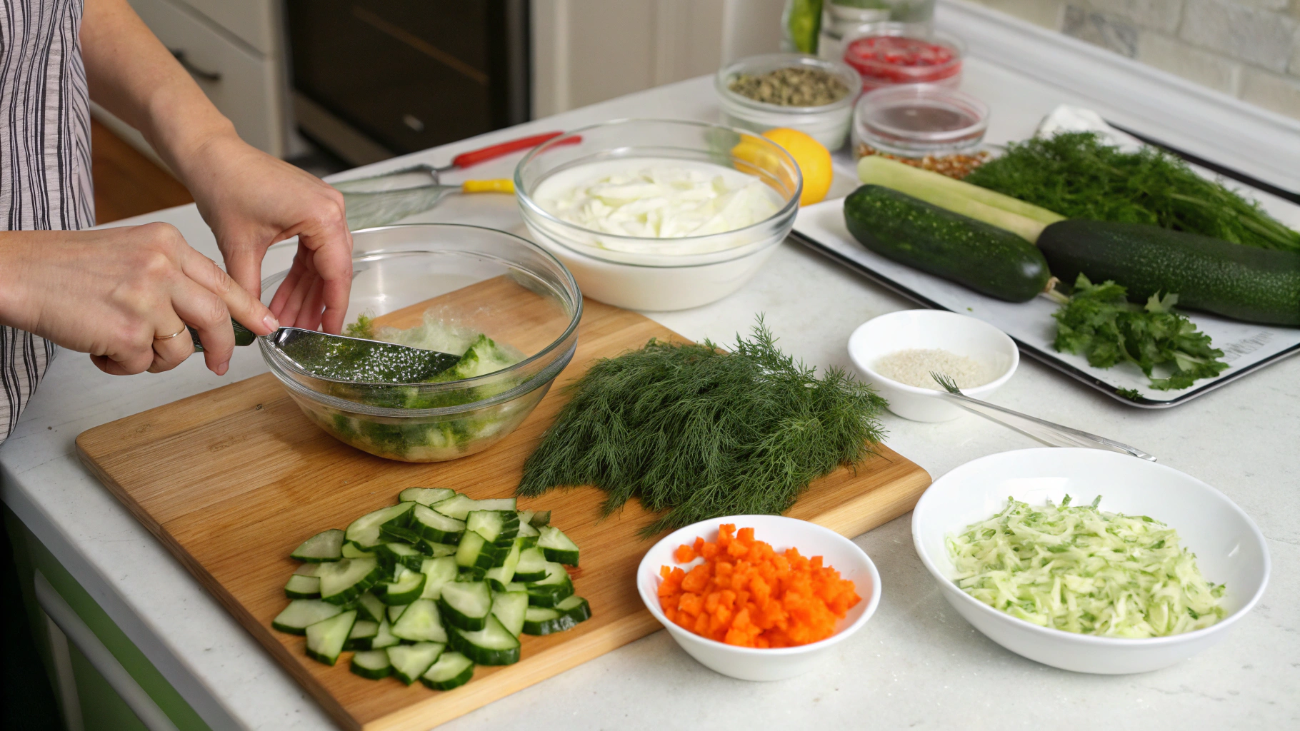 Preparing Chłodnik