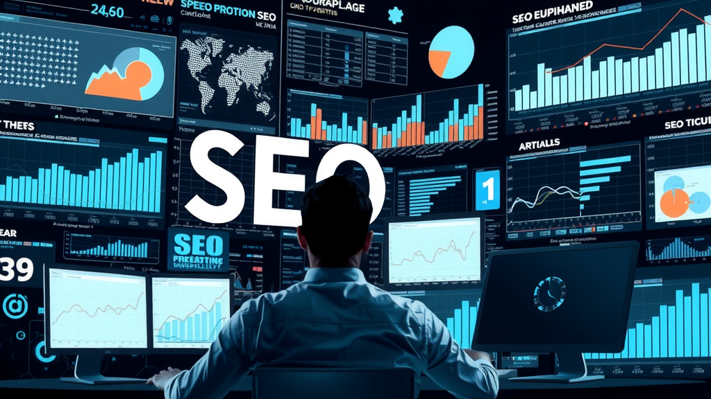 A person analyzing SEO data and charts, illustrating the data-driven nature of AI SEO and the importance of analytical depth.