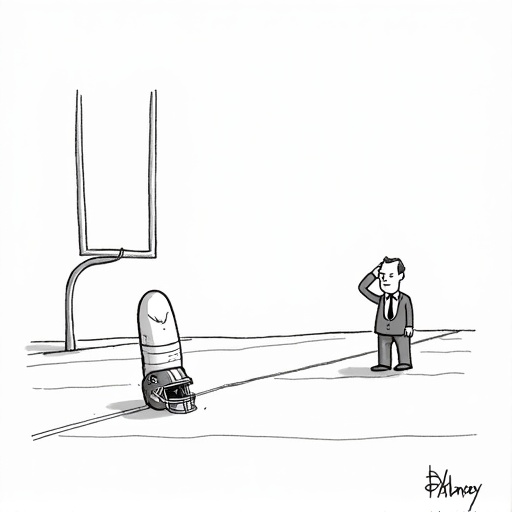 Colts QB Anthony Richardson injured in game against Ravens single-panel cartoon