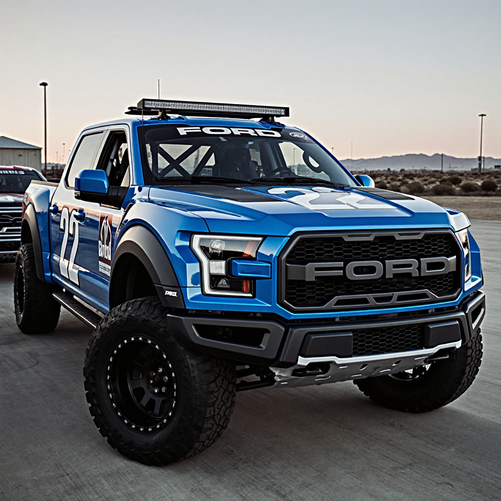 Make a race car out of a 2017 Ford f150 and add th