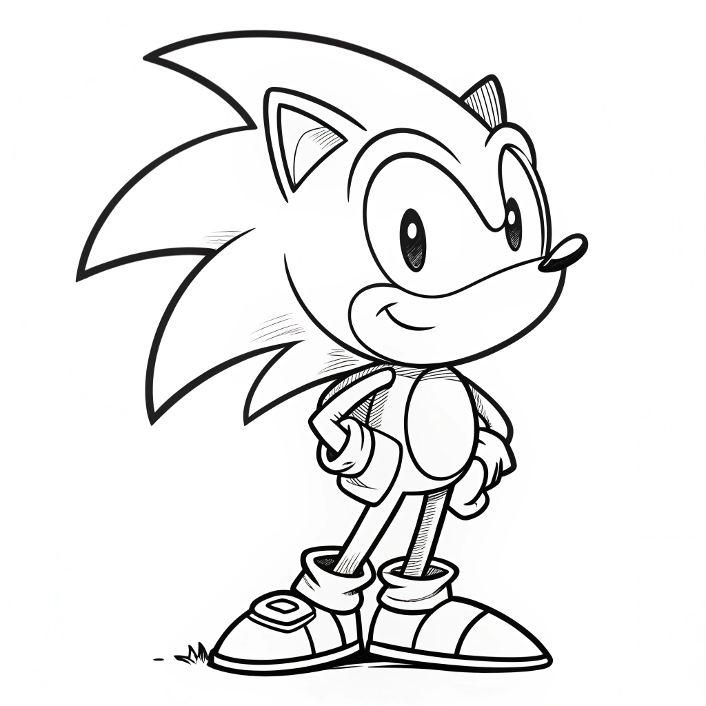hyper sonic coloring pages