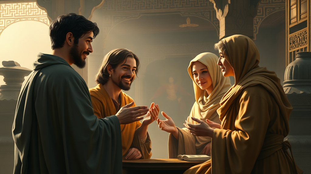 다양한 배경의 사람들이 서로 조화를 이루는 사랑과 화합의 모습