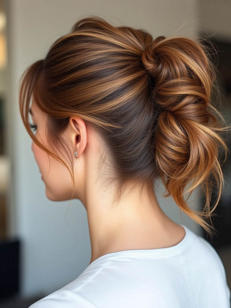 Messy Ponytail for Medium Hair