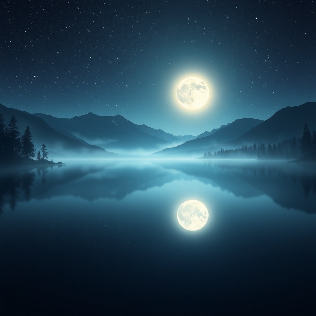 Midnight Reflections Lake