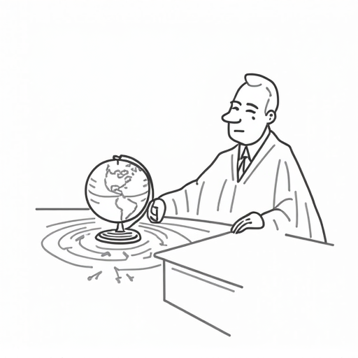 Supreme Court stays order on third-country deportations single-panel cartoon