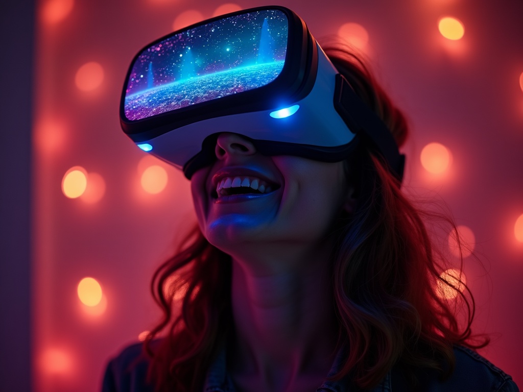 Gamer disfrutando de una experiencia de realidad virtual inmersiva con su Meta Quest 3, protegido por la funda YipuVR