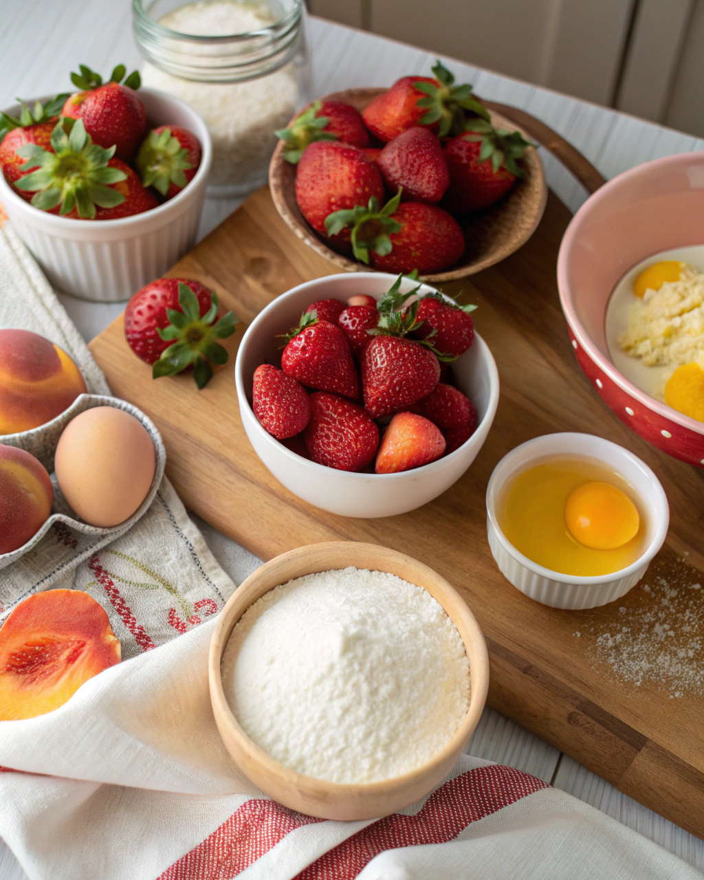 Strawberry Peach Cake Ingredients
