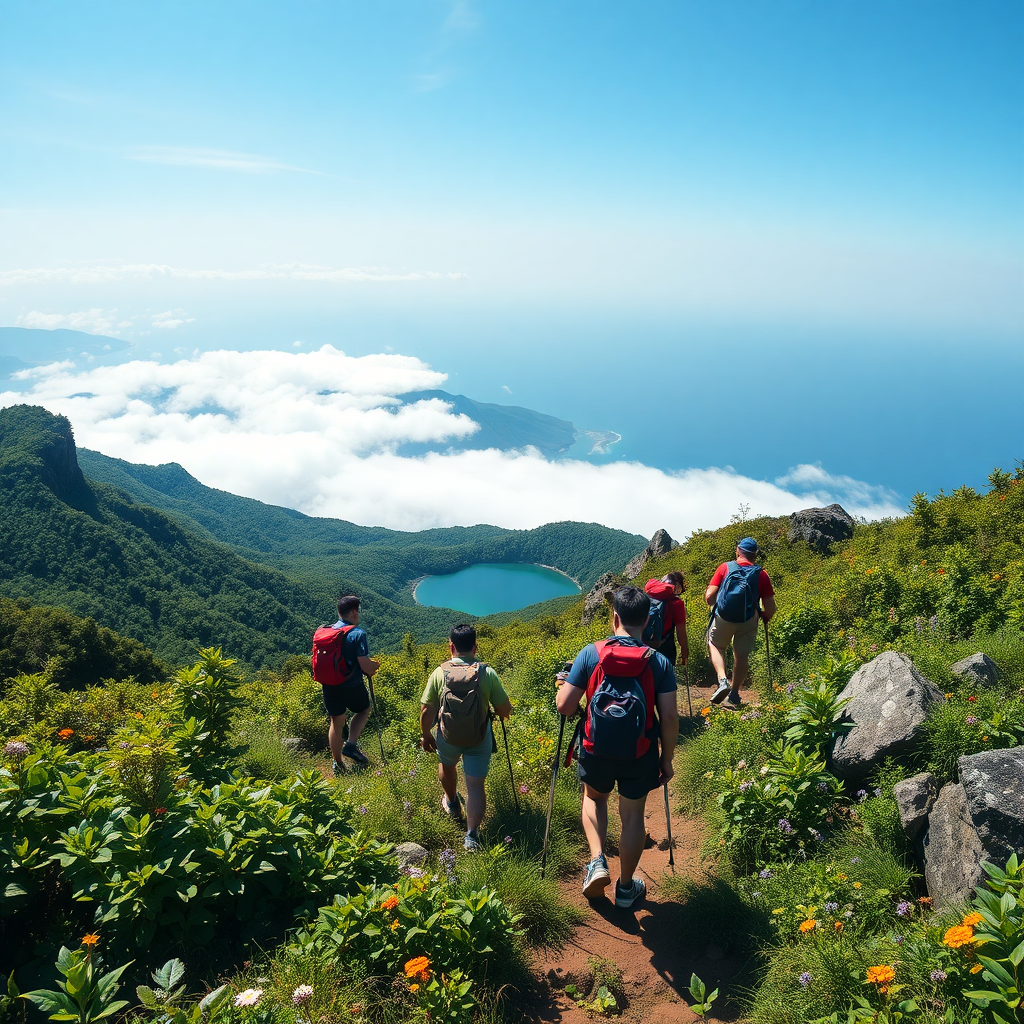 Hiking at Hallasan Mountain National Park