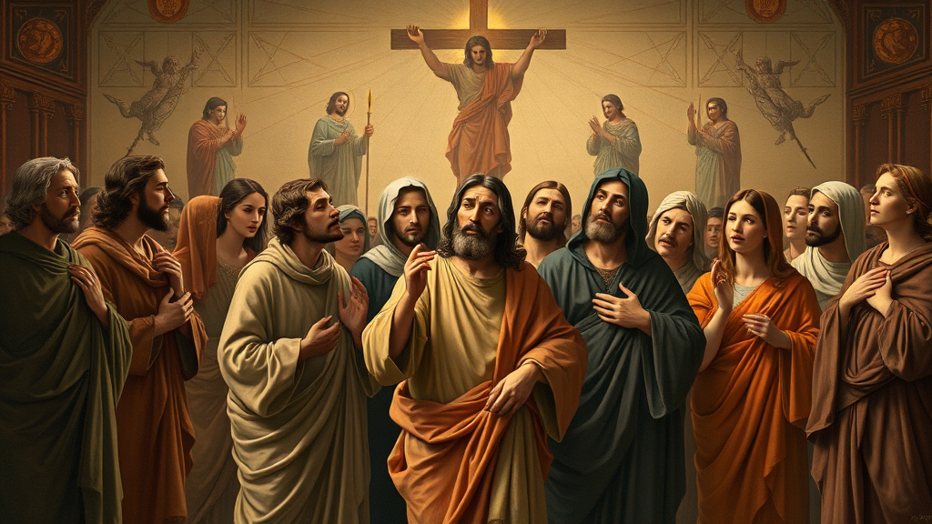 새로운 도전과 섬김을 상징하는 은유적 장면