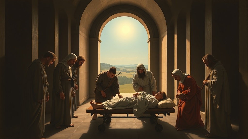 고전적 묘사의 돌봄 장면