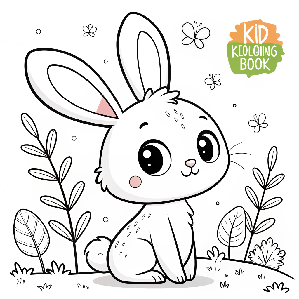 kawaii bunny coloring pages
