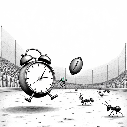 Preseason Football Games Set for Saturday single-panel cartoon