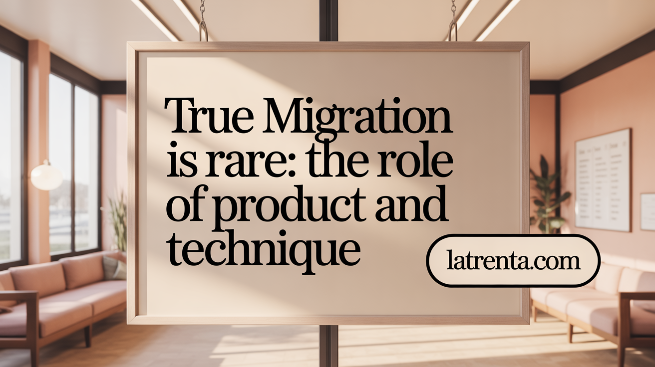 True Migration is Rare: The Role of Product and Technique
