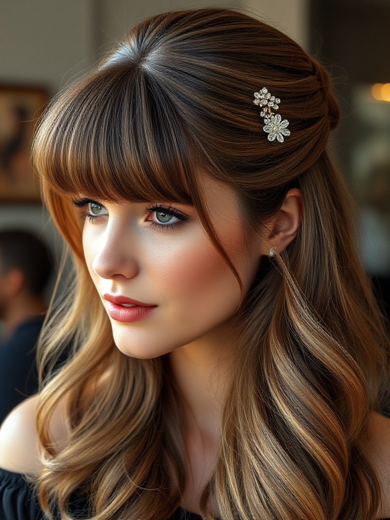 Vintage Pin-Up Hair with Bangs