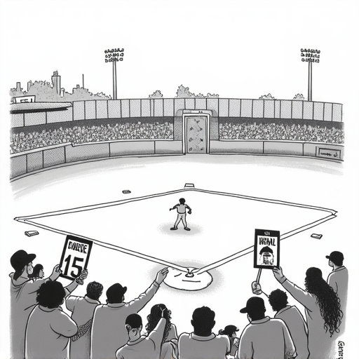 Dodgers Ask ICE Agents to Leave Stadium Grounds single-panel cartoon