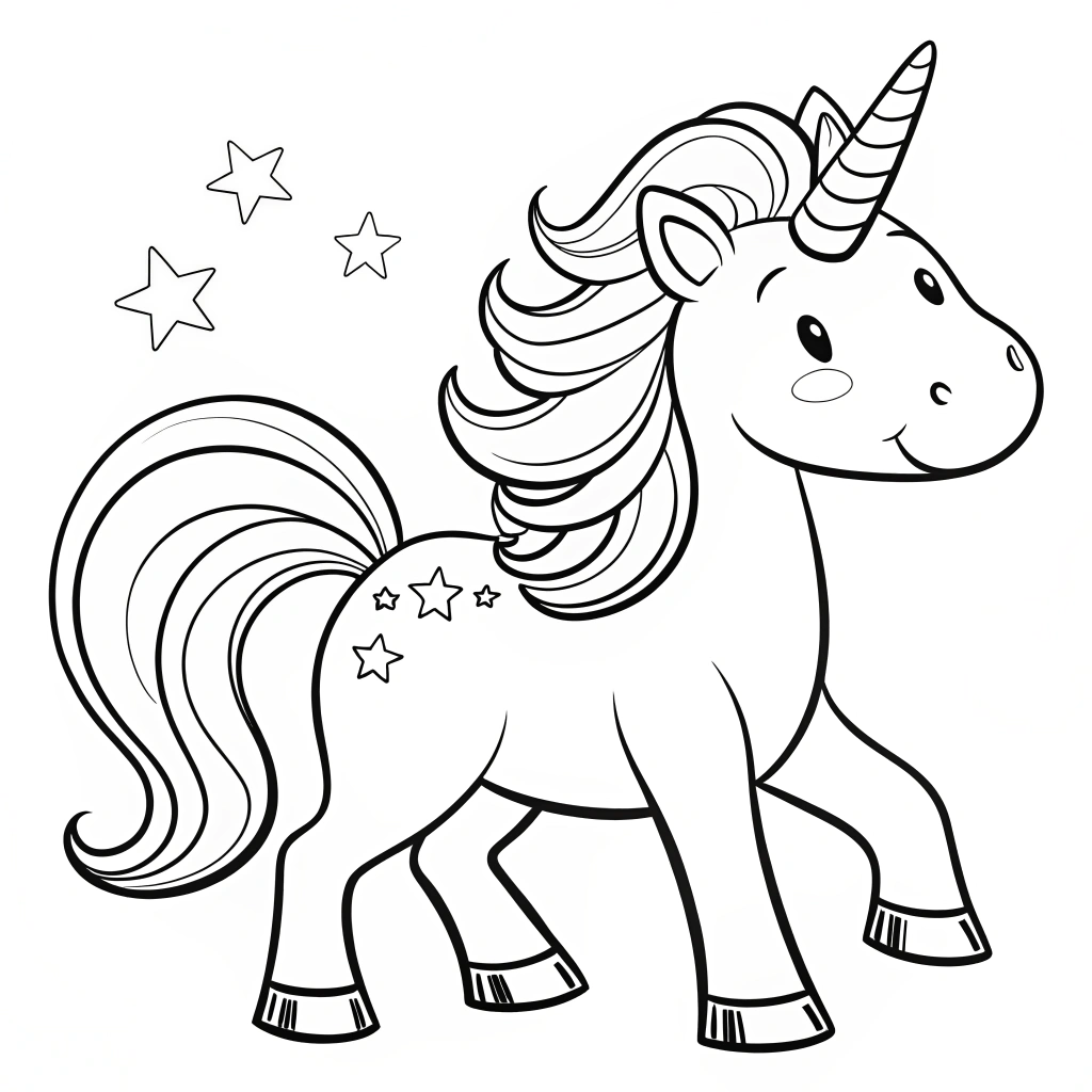 Unicorn coloring pages