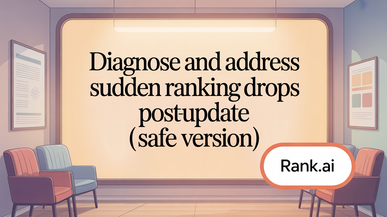 Diagnose and Address Sudden Ranking Drops Post-Update