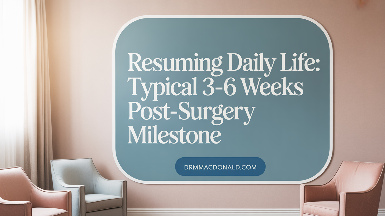 Resuming Daily Life: Typical 3-6 Weeks Post-Surgery Milestone