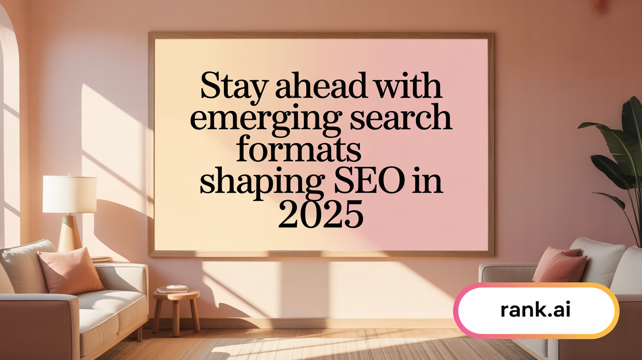 Stay Ahead with Emerging Search Formats Shaping SEO in 2025