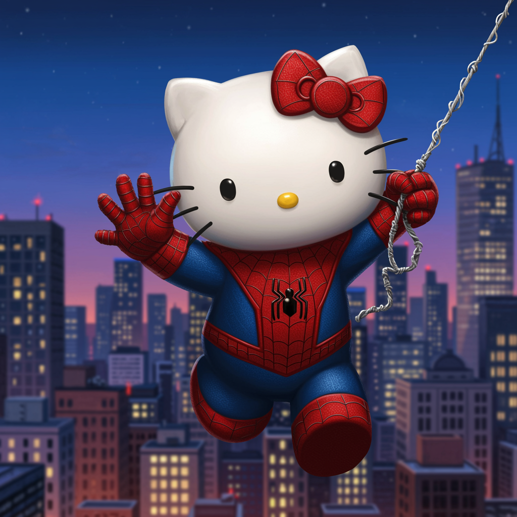 pfp hello kitty spiderman
