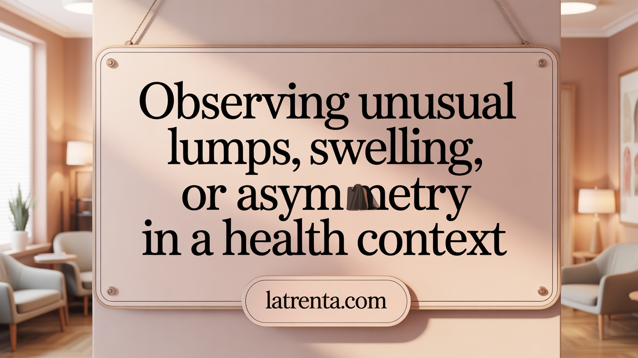 Noticing Unusual Lumps, Swelling, or Asymmetry