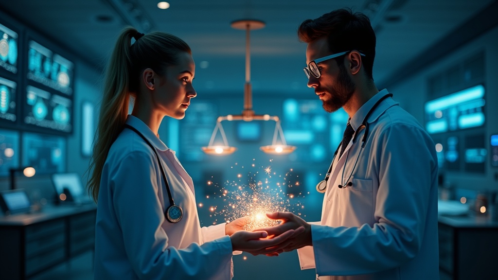 Representación visual de redes neuronales, simbolizando la complejidad y los desafíos éticos de la IA en el diagnóstico médico.