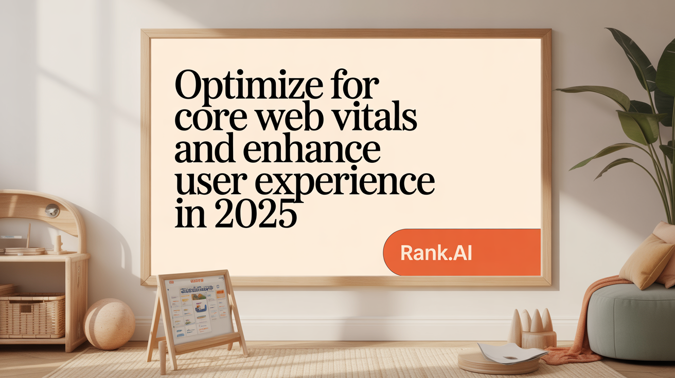Optimize for Core Web Vitals and Enhance User Experience in 2025