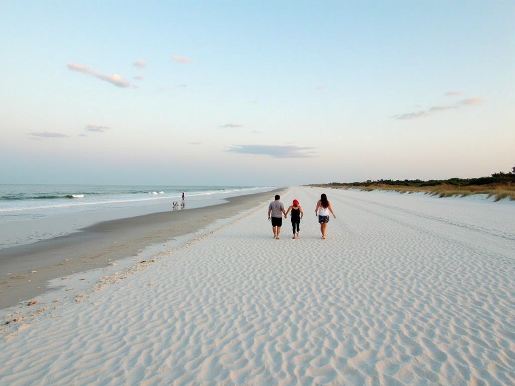 Tybee Island beach tranquil scene