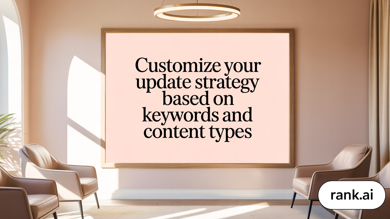 Tailor Your Update Strategy Based on Keywords and Content Types