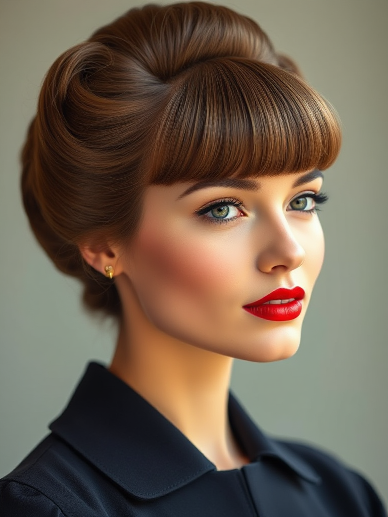 Vintage Pin-Up Hair with Bangs