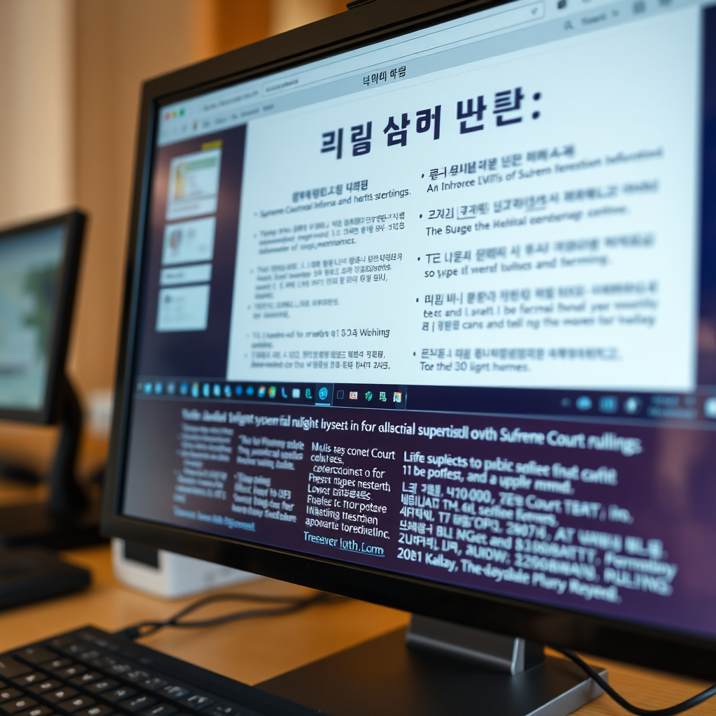 1. 대법원 판결 검색을 위한 대한민국 법원 종합법률정보 시스템 활용하기